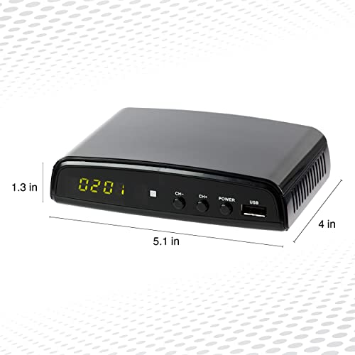 image for QFX CV-103 Digital Converter Box W Ul Adapter, for RF in (Antenna), RF