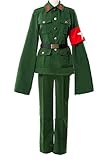Jamcos Axis Powers Hetalia China Uniforms Cosplay Costume-Made Olive Green