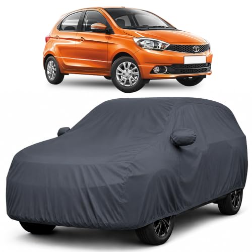 Image of Autofact Premium Car Cover for Tiago | All Weather Waterproof Full Body Car Cover | Light-Weight Triple-Stitched Outdoor Shield with UV Protection, Dustproof & Heat-Resistant