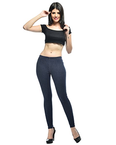 Image of Frenchtrendz Women's Slim Fit Mid Rise Stretchable Cotton Modal Spandex Jegging Pull On