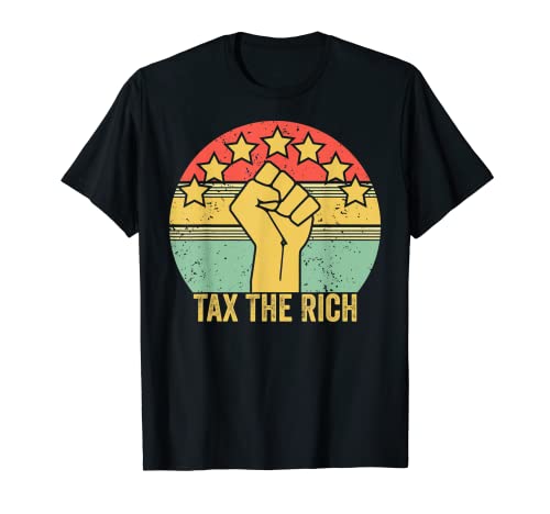 AOC Tax The Rich Retro Vintage Anti-Capitalista político Camiseta