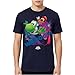 Nintendo Super Mario Galaxy Movie T-Shirt Yoshi Wahoo! (LG, Navy)