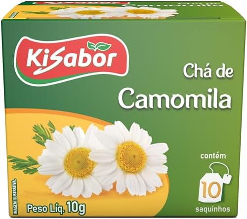 Kisabor, Chá de Camomila, Para infusão, 10 Gramas com 10 Saquinho...