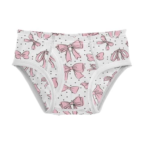 Boys' Exclusive Briefs Toddler Underwear 95% Combed Cotton Boxerbriefs 2T Pink Bow and Dots Pattern 29