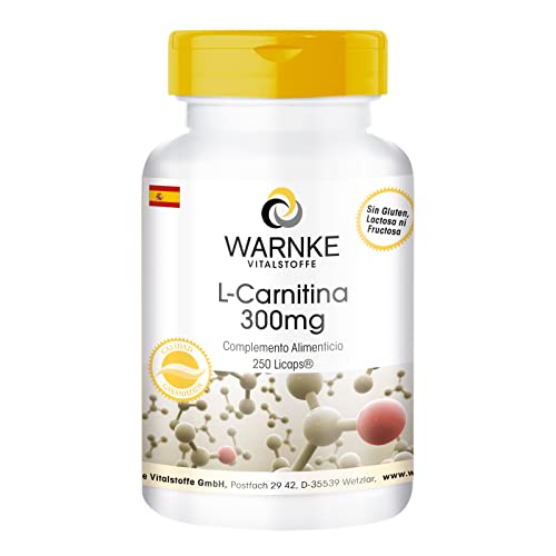 L-Carnitina liquida 300mg - 250 Licaps - Liquido Carnipure | Warnke Vitalstoffe - Qualità da farmacia tedesca