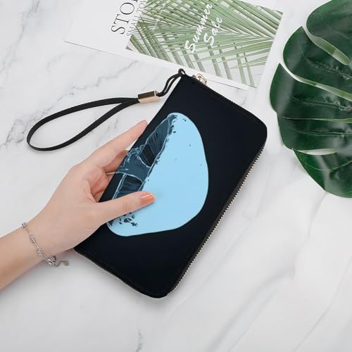 Magic Mushroom PU Leather Clutch Long Bifold Wallet, Coin Purse Credit Pass Case, Durable Card-Holder Money Storage for Women Men4