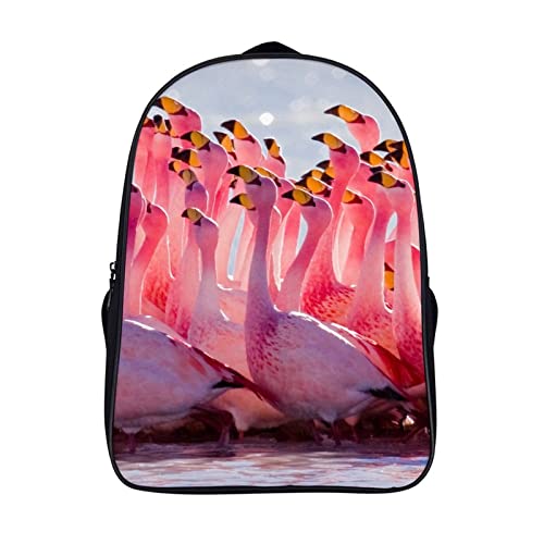 Sac à dos scolaire Flamingo pour enfants et adolescents - Cartable décontracté 40x28x16cm
