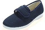  Zapatilla Rejilla Nailon de Hombre. Malla Calada con Cierre de Velcro. Ancho Normal. Transpirable. Primavera Verano. para Casa y Calle. Modelo T867 Fabricado por Alcalde Velcro Talla 44