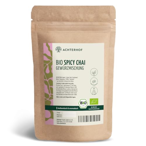 Chai Spicy Gewürzmischung 100g | zuckerfrei | authentische Spicy Chai Latte Mischung | nur Bio-Gewürze - keine Aromen | Achterhof