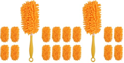 Image of Redones Dusters for Swiffer - Reusable Duster Refill Compatible with Swiffer Hand Duster(16 Pack+1Handle), 360 Heavy Duty Dusters Refills