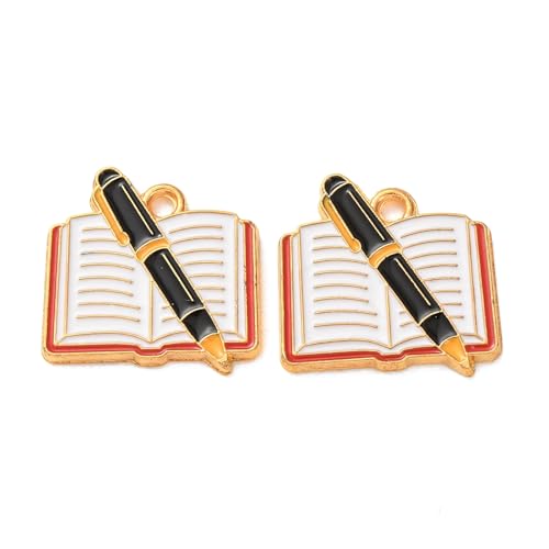 Breloques en émail doré LiQunSweet pour création de bijoux de 18mm