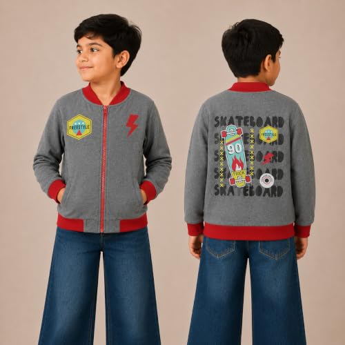 Image of The Mom Store Winter Jackets for Kids | Cute Sweatshirt and Cool Hoodies for Baby Boy and Baby Girls | with Zippers | Hoodie Cap