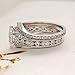 Ssjewel 3 Ct Marquise Cut Diamond Vintage Art Deco Filigree Wedding Band Engagement Ring Set For Women 18K White Gold Plated 925 Sterling Silver Handmade Stackable Anniversary Band Gift For Her