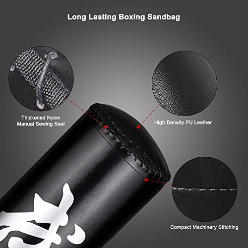 Pexmor 47'' Freestanding Punching Bag For Kids - Heavy Boxing Bag With Suction Cup Steel Base Stand, Free Stand Kickboxing Bags Kick Punch Bag, Great For Exercise Or Fitness, Black #TOP4