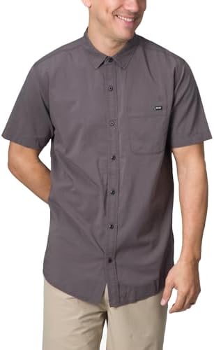 REEF Men's Collins Short Sleeve Button Up Woven Shirt