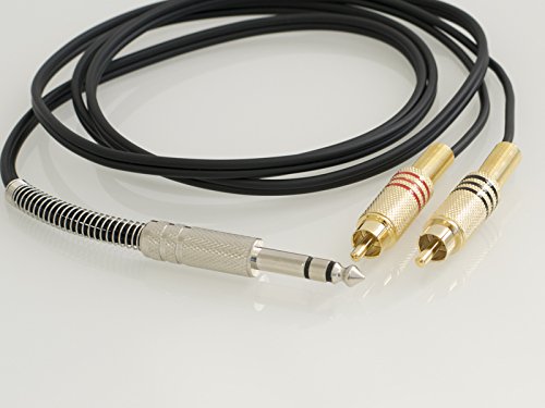 Cavo Splitter MPE A14 – 1 Presa Jack Mono Femmina 6,3 Mm A 2 Jack Mono Maschio 6,3 Mm, 1,5 M, Made In Italy