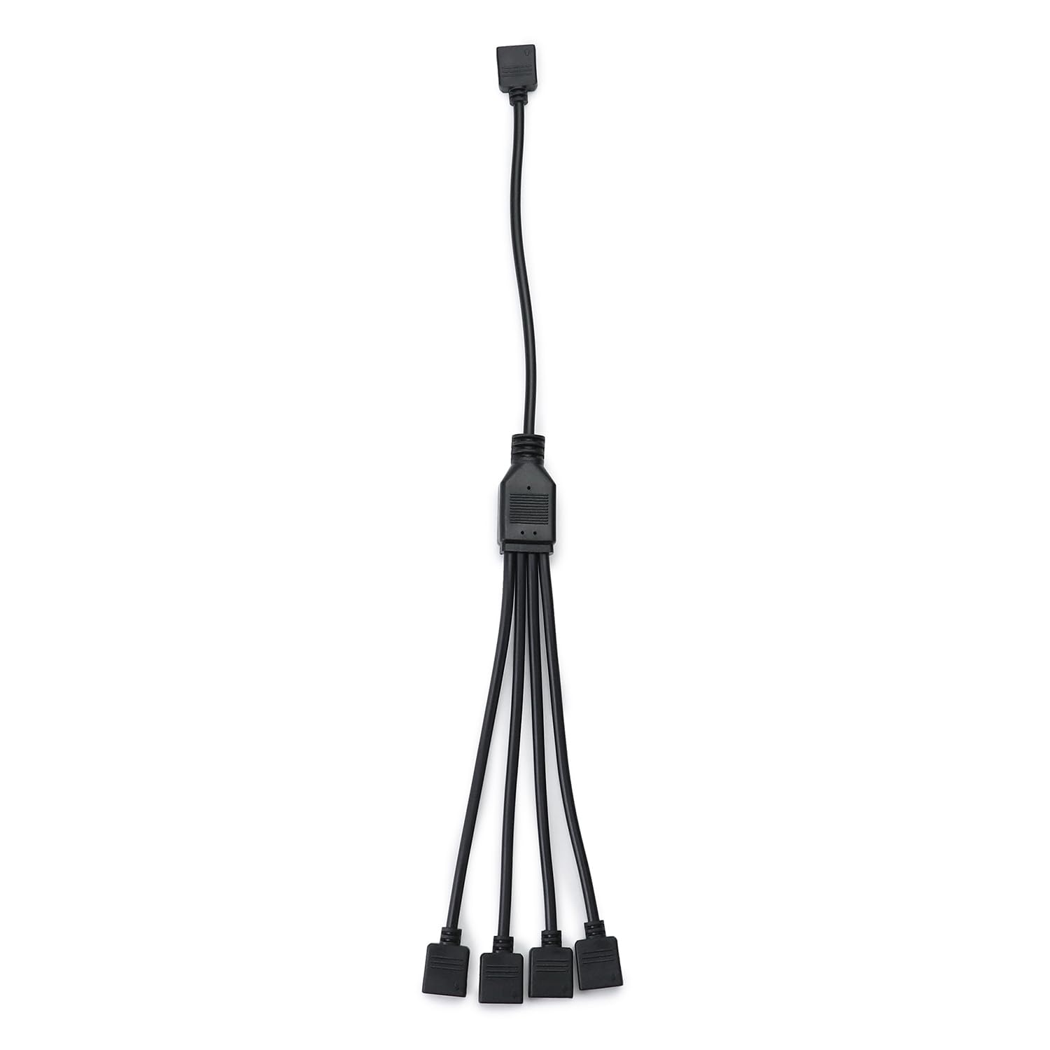 QWORK Kabel rozdzielający ARGB 5 V, 3-pinowy rozdzielacz ArGB; 1 gniazdo na 4 wtyczki 30 cm, do chłodzenia procesora i wentylatora ARGB 5 V