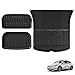 Price comparison product image 3W Boot Liner Fit for Tesla Model Y 2021 2022 2023 2024, All Weather Dog Friendly TPE Boot Mats Custom Fit Tesla Model Y, Waterproof Non-Slip Trunk Mats ModeL Y Car Accessories (3 PCS)
