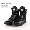 Mens MIG side zip & lace up Army Tactical Combat Boots (Black, UK11) #5