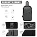 WEPLAN Crossbody Bags for Women Men,Waterproof Sling Bag Backpack Casual Chest Bag with Convertible Shoulder Strap,Shoulder bag for Outdoors Hiking Traveling,Grey