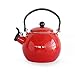 Emaliowany czajnik biały japoński garnek kuchenny czajniczek czerwony indukcyjny gwizdający kuchenka czajnik o dużej pojemności gospodarstwa domowego (kolor: czerwony) (czerwony)