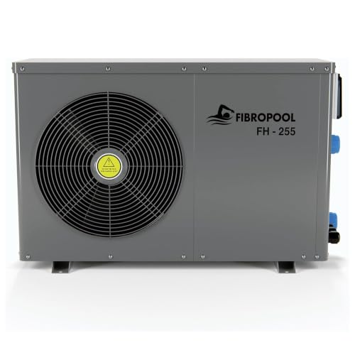 FibroPool FH255 Pool Heat Pump - 240V Electric - 55,000 BTU - Metal