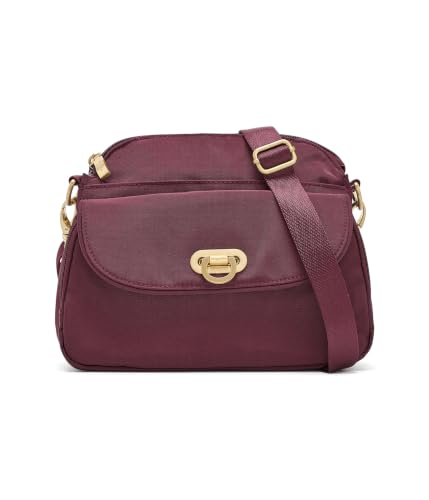 Baggallini Women's Coastal Flip Lock Crossbody Jam with Gold Hardware One Size