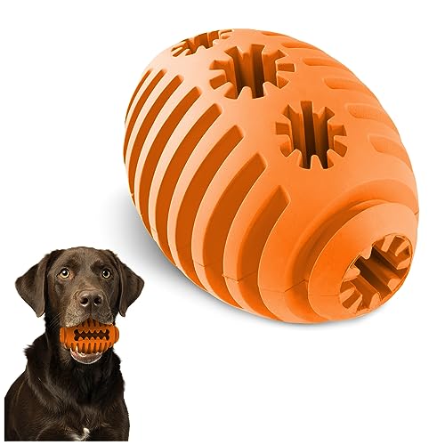 Homes&Bones Doggy Egg Hundespielzeug befüllbar aus Naturkautschuk zur Hundebeschäftigung als Futterball & Intelligenzspielzeug für mittlere bis große Hunde orange