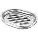 Soap Dish, Double Layers Stainless Steel Soap Holder with Draining Tray, Shower Soap Dishes for Bathroom, Soap Saver for Bathtub, Sponge Holder for Kitchen Sink (Silver)
