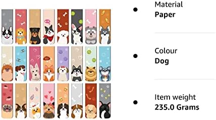 48 Pcs Magnetic Bookmarks Cute Dogs Cats Magnetic Page Markers Puppy Magnetic Page Clips Bookmarks Pet Magnet Book Markers for Kid Students Teacher Reading Supplies Party Favors, 24 Designs (Dog)