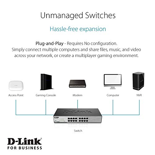 image for D-Link 16-Port 10/100 Unmanaged Desktop or Rackmount Switch (DSS-16+)