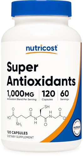 Nutricost Super Antioxidants (1000mg) 120 Capsules - Antioxidant Supplement for Men and Women with Acai, Goji, Blueberry and More, 60 Servings
