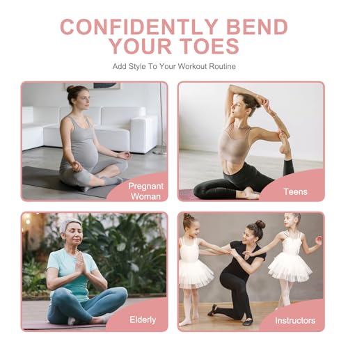 Image of 3 /6 Pairs Pilates Socks for Women,Grip Yoga Socks Non Slip for US Sizes 6.5-10