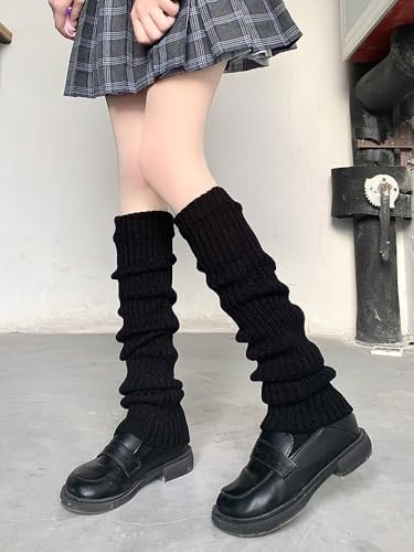 3 Pairs Leg Warmers for Women, 80s Socks Winter Warm Knit Long Socks for Party Sports