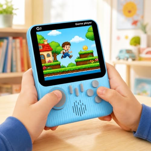 Image of G7 Retro Handheld Gaming Console for Kids & Adults | 666-in-1 Built-in Classic Video Games | Rechargeable Portable Game Player | TV Output | Best Toy Gift for Kids ,Random Colour