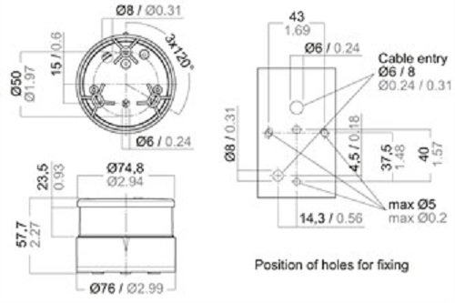 Aqua Signal 34002-7 All-Round LED Navigation Light - Starboard (Green) with Black Housing