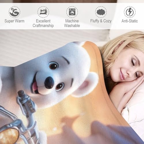 Couverture plaid molleton ours : la solution contre le froid pour votre lit en hiver - 4