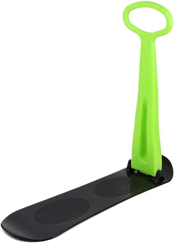 Snow Scooter, Fold-up Snowboard with Handlebar Kick-Scooter Sliding Snow Sled for Kids and Adults, Toddlers Ski Skate