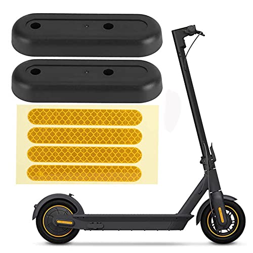 Fututech - Kit di copertura decorativa per ruota posteriore+adesivo riflettente per Segway Ninebot Max G30 G30D Accessori Scooter Elettrico Ricambi Monopattino (Combo2)