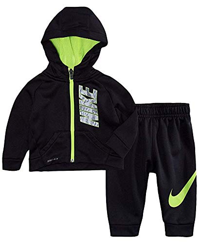 nikeBaby Boys 2-Pc. Therma Hoodie & Jogger Pants Set (Black, 24 Monhs)