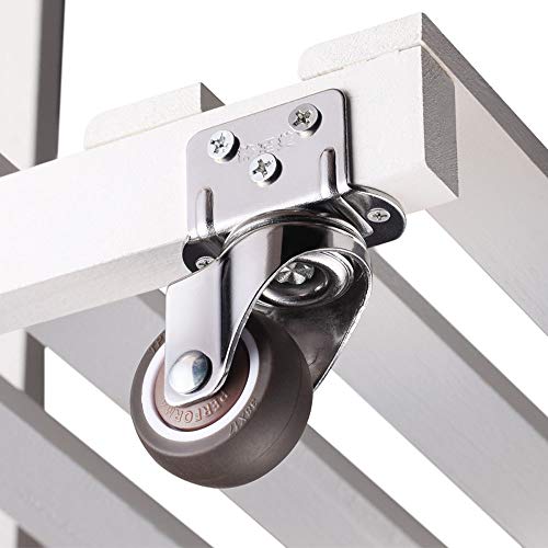 Norgail 4 Pack 1 Inch Small L-Shaped Plate Swivel Caster Combo thumb #2