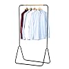 WOLTU SR0076sz ijzeren kledingrek, kledingrek kapstok ca. 79x43x145cm, zwart