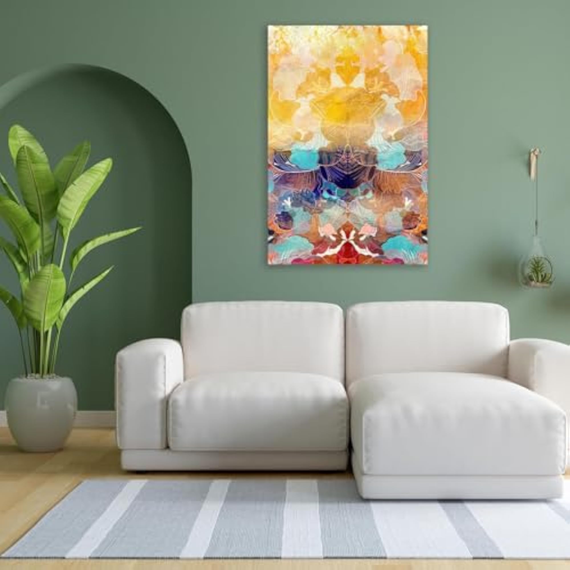 Watercolor Geometric Elements D1 Peel & Stick Vinyl Wall Sticker