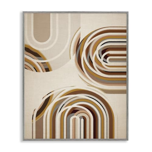Neutral Overlapping Arches, 16 x 20 Inch Framed Giclée Print
