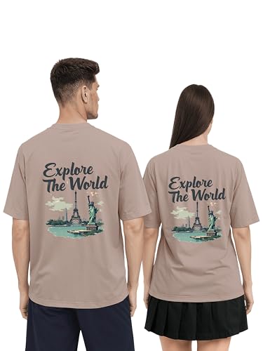 Image of Couple T-Shirts Cotton | Oversized Tshirt for Men Women Love (Set of 2 | Regular Fit | OSHS CT2)