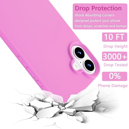 Image of iPhone 17 Case Silicone,Soft Microfiber Lining(Pulm Pink)