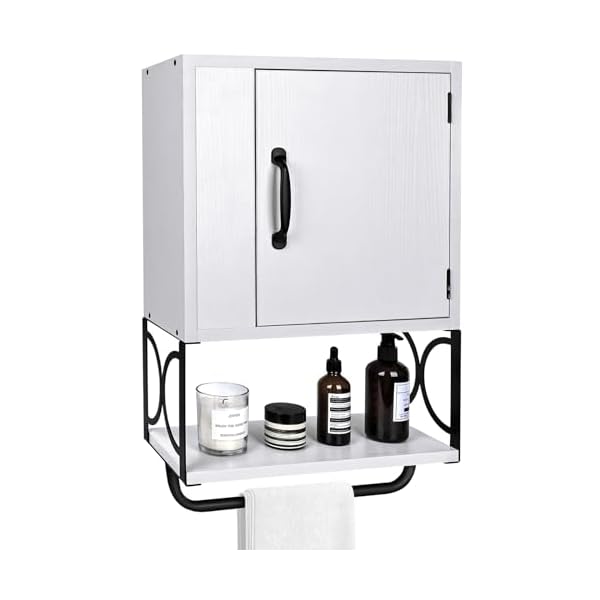   Rustic-Farmhouse-Medicine-Cabinet-Bathroom-Cabinet-Wall-Mount-Wood-WallAdjustable-Shelf-Towel-Bar3-Tier-Vintage-Cabinet-for-KitchenStorage-Cabinet-for-Toilet-Living-Room