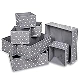 kleiderschrank ordnungssystem innenleben GROSSE & KLEINE BOXEN: 2 große Ordnungsboxen für den Schrank, 2 mittlere Aufbewahrungsboxen für Schubladen, 4 kleine Organizer z. B. für den Schreibtisch