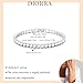 Diorra Sterling Silver Tennis Bracelet, 3/4MM Classic Cubic Zirconia Tennis Bracelets for Women Size 6.5-7.5 Inch