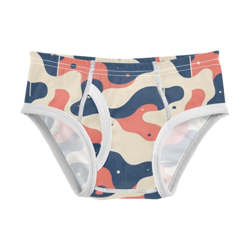 KLL Hand Drawing Camouflage Wavy Toddler Boys Cotton Nighttime Underwear Cute Undies